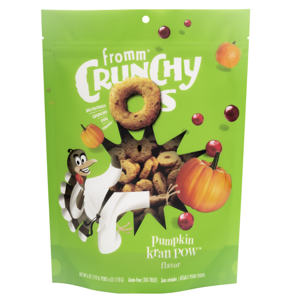 Fromm Dog Crunchy Os GF Pumpkin Kran POW Treats 6 oz